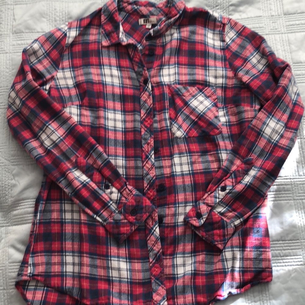 Plaid button down